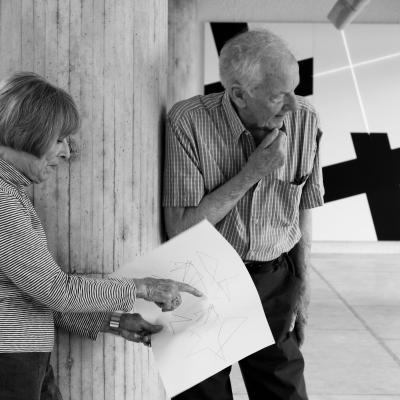 Francois Et Daniele Morellet A La Tourette En 2009 2